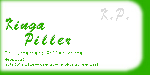 kinga piller business card